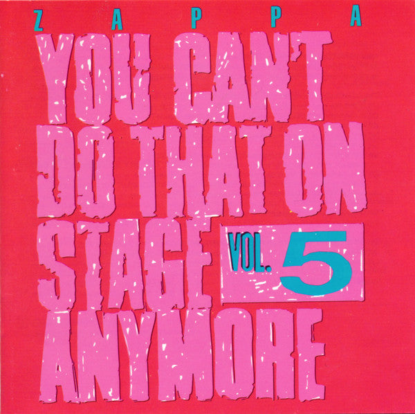 Frank Zappa ~ You Can't Do That On Stage Anymore Vol. 5 (Vinyl) - Djungel & Jazz