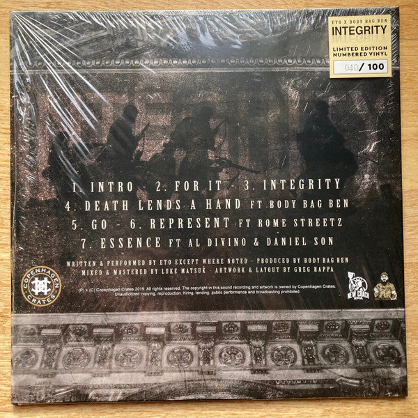 Eto (8) X Body Bag Ben : Integrity (12", Ltd, Num, Mil)