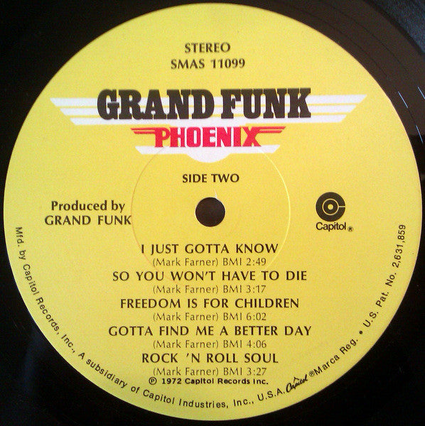 Grand Funk Railroad : Phoenix (LP, Album, Sc)