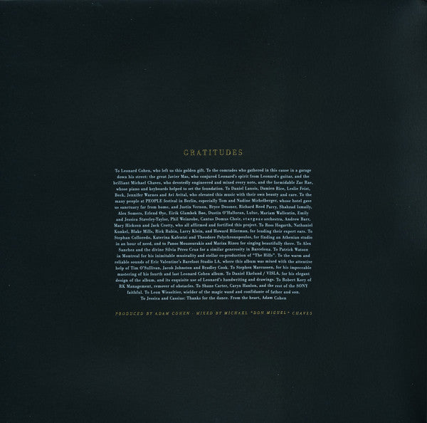 Leonard Cohen ~ Thanks For The Dance (Vinyl) - Djungel & Jazz