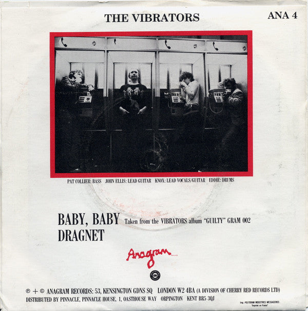 The Vibrators ~ Baby, Baby / Dragnet (Vinyl) - Djungel & Jazz