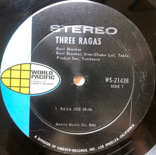Ravi Shankar ~ Three Ragas (Vinyl) - Djungel & Jazz