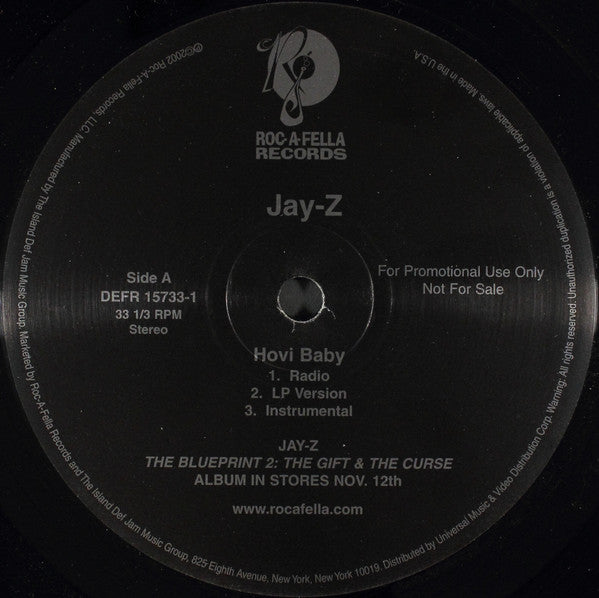 Jay-Z ~ Hovi Baby / U Don't Know (Remix) (Vinyl) - Djungel & Jazz