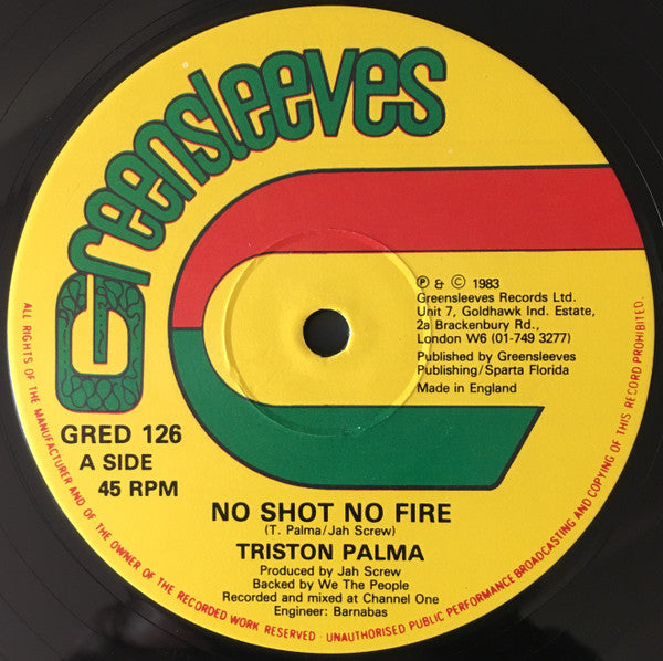Tristan Palmer / Barry Brown ~ No Shot No Fire / Jukes And Watch (Vinyl) - Djungel & Jazz