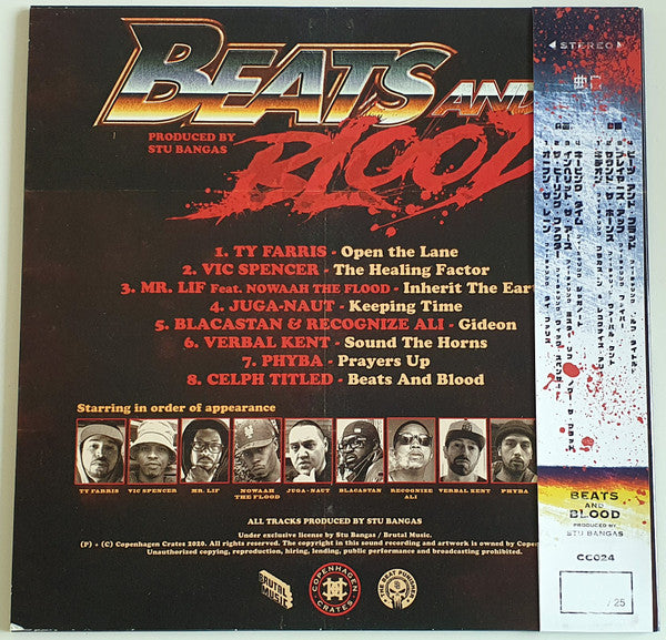 Stu Bangas : Beats And Blood (12", Album, Ltd, Num, OBI)