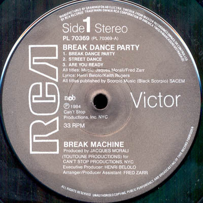 Break Machine : Break Dance Party (LP, Album)