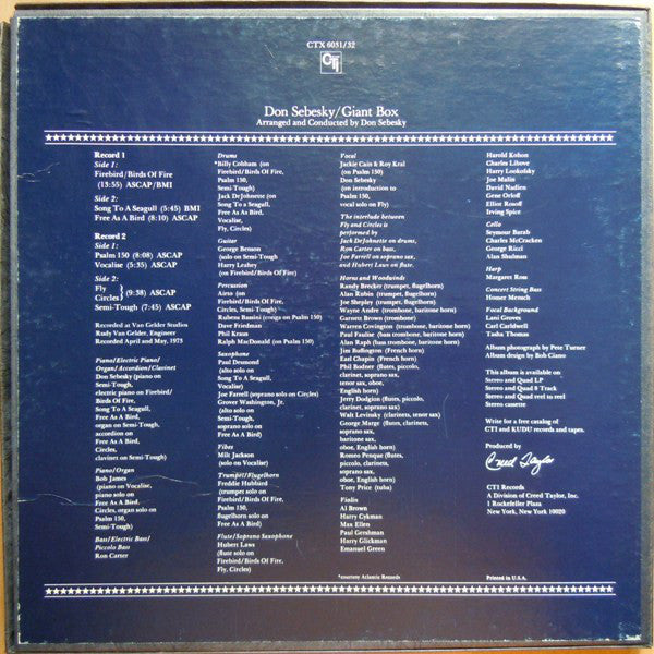 Don Sebesky ~ Giant Box (Vinyl) - Djungel & Jazz