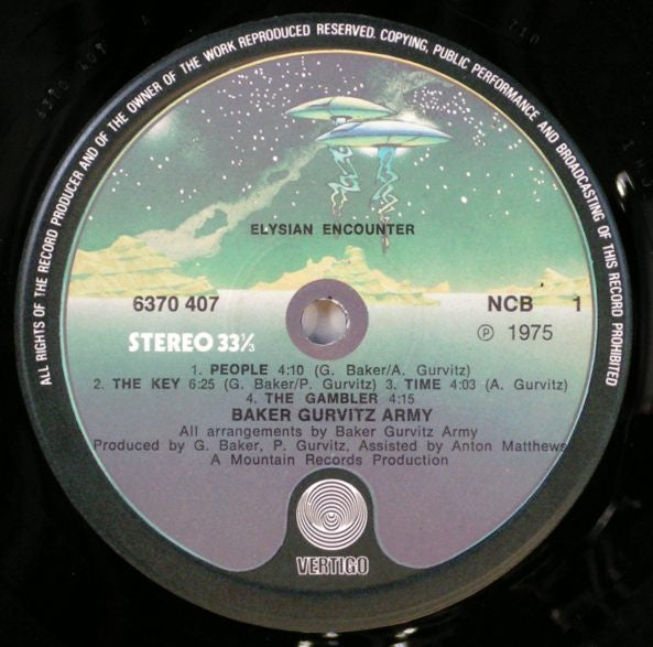 Baker Gurvitz Army : Elysian Encounter (LP, Album, Gat)
