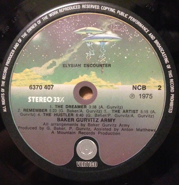 Baker Gurvitz Army : Elysian Encounter (LP, Album, Gat)