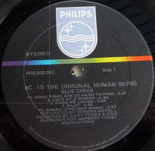Blue Cheer ~ BC #5 The Original Human Being (Vinyl) - Djungel & Jazz