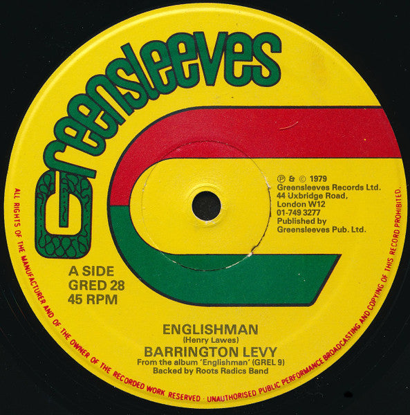 Barrington Levy / Scorcher & Roots Radics Band ~ Englishman / The Daughter Them Ire (Vinyl) - Djungel & Jazz