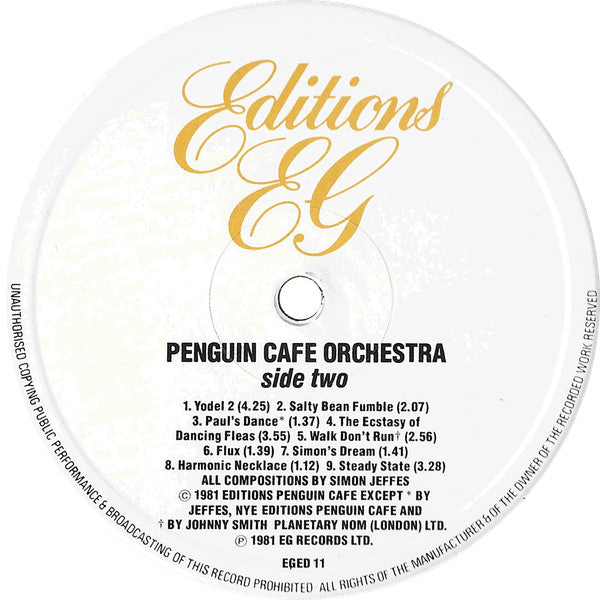 Penguin Cafe Orchestra ~ Penguin Cafe Orchestra (Vinyl) - Djungel & Jazz