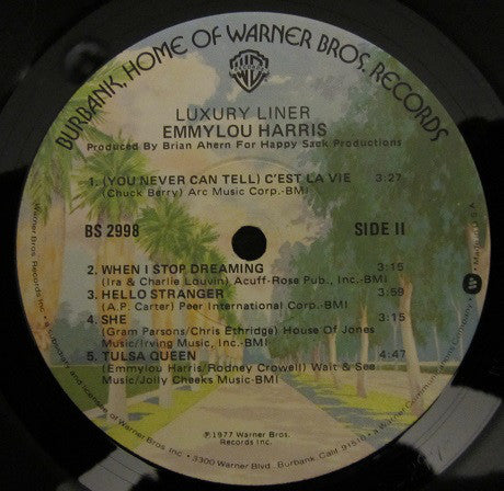 Emmylou Harris ~ Luxury Liner (Vinyl) - Djungel & Jazz