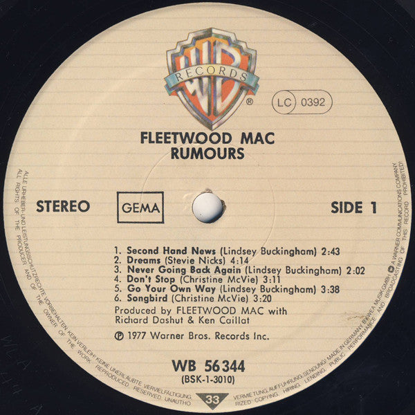 Fleetwood Mac ~ Rumours (Vinyl) - Djungel & Jazz