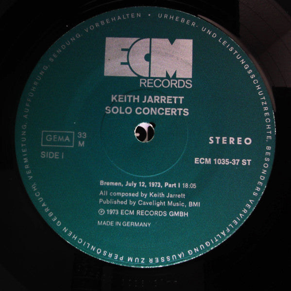 Keith Jarrett ~ Solo Concerts: Bremen / Lausanne (Vinyl) - Djungel & Jazz