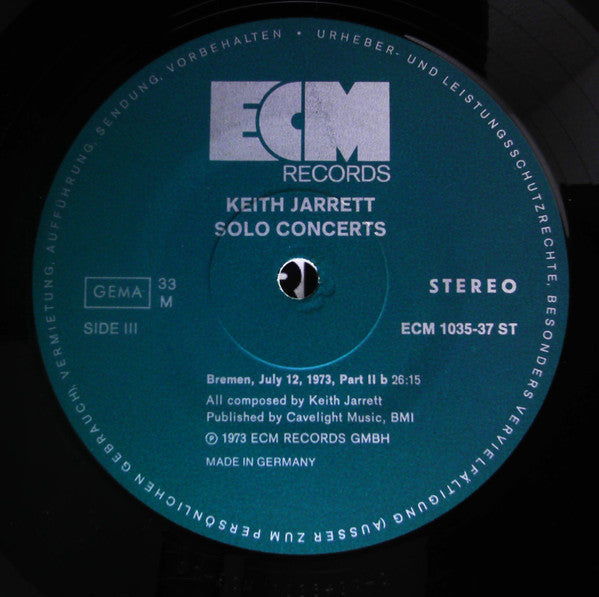 Keith Jarrett ~ Solo Concerts: Bremen / Lausanne (Vinyl) - Djungel & Jazz