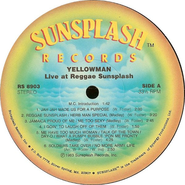 Yellowman ~ Live At Reggae Sunsplash (Vinyl) - Djungel & Jazz
