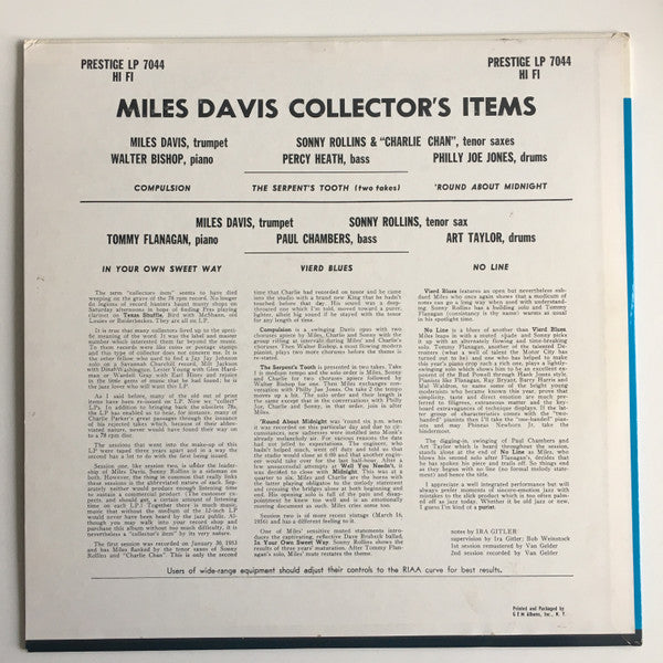 Miles Davis ~ Collectors' Items (Vinyl) - Djungel & Jazz