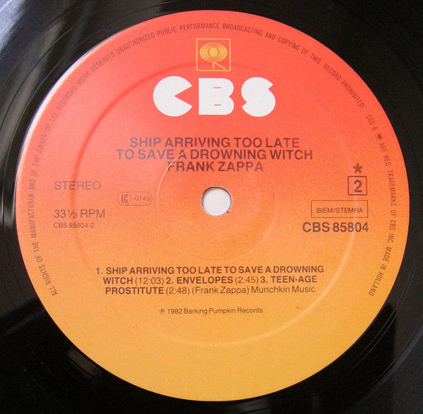 Zappa ~ Ship Arriving Too Late To Save A Drowning Witch (Vinyl) - Djungel & Jazz