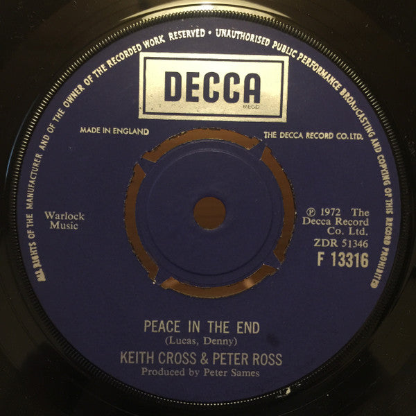 Keith Cross & Peter Ross ~ Peace In The End / Prophets Guiders (Vinyl) - Djungel & Jazz