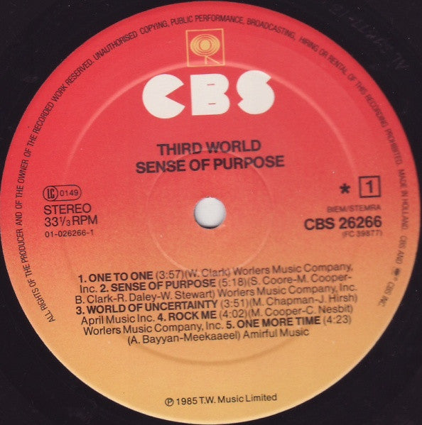 Third World : Sense Of Purpose (LP, Album)