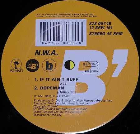 N.W.A. ~ Gangsta Gangsta (Vinyl) - Djungel & Jazz