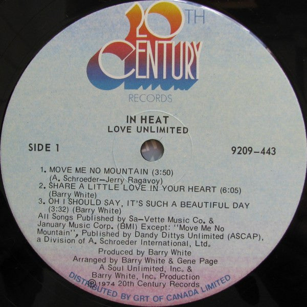 Love Unlimited ~ In Heat (Vinyl) - Djungel & Jazz