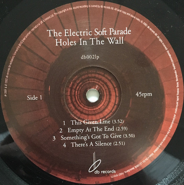 The Electric Soft Parade : Holes In The Wall (2xLP, Album, Num)