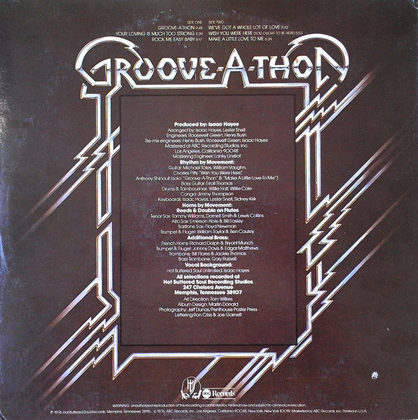 Isaac Hayes ~ Groove-A-Thon (Vinyl) - Djungel & Jazz