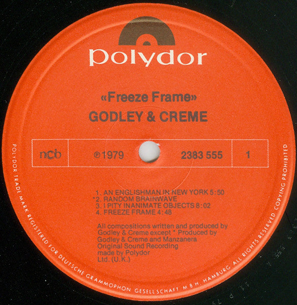 Godley Creme ~ Freeze Frame (Vinyl) - Djungel & Jazz