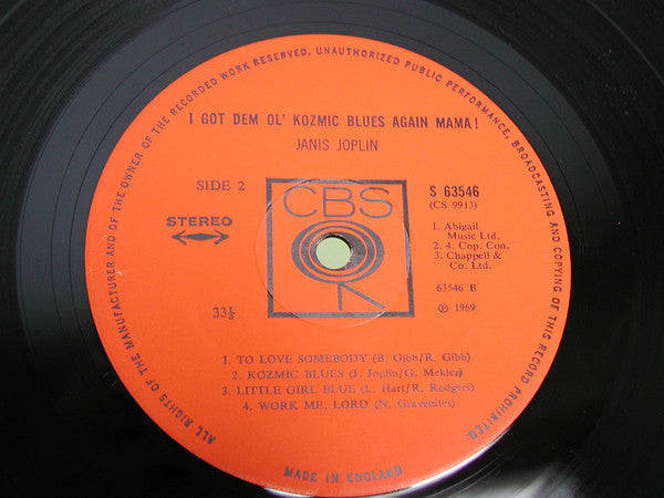Janis Joplin ~ I Got Dem Ol' Kozmic Blues Again Mama! (Vinyl) - Djungel & Jazz