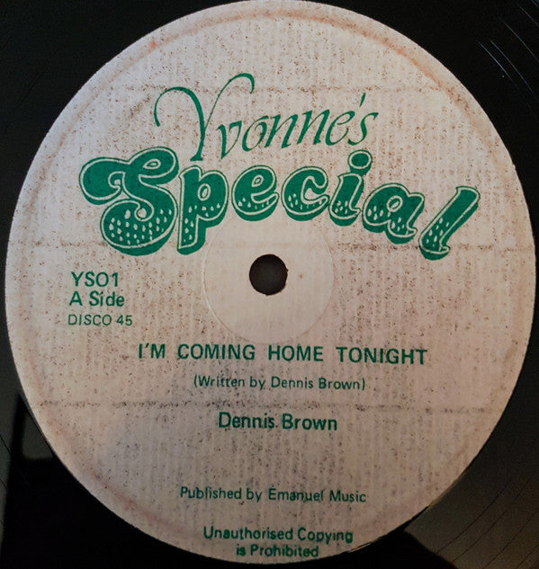 Dennis Brown / The Revolutionaries : I'm Coming Home Tonight (12", Gre)