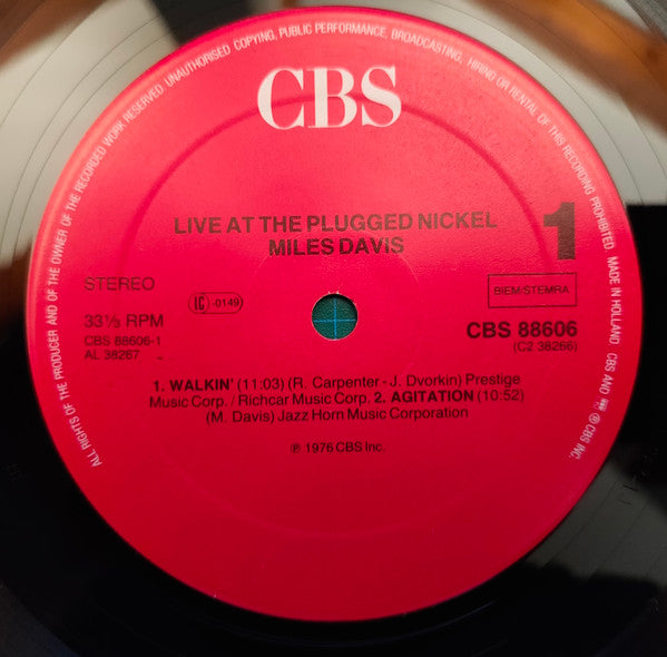 Miles Davis : Live At The Plugged Nickel (2xLP, Comp, Red)