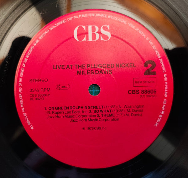 Miles Davis : Live At The Plugged Nickel (2xLP, Comp, Red)