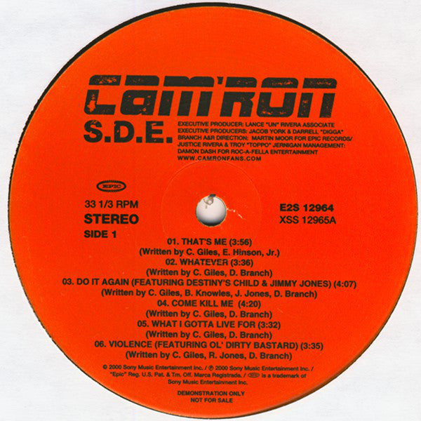 Cam'ron ~ S.D.E. (Vinyl) - Djungel & Jazz