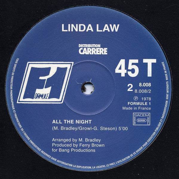 Linda Law : Nights In White Satin / All The Night (12", Unofficial)