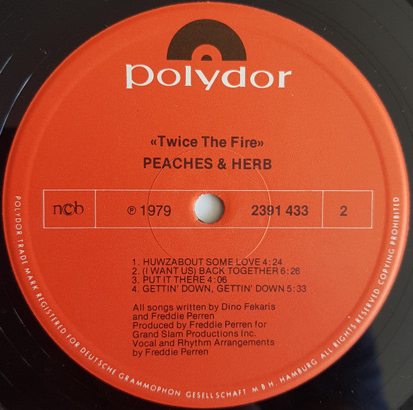 Peaches & Herb ~ Twice The Fire (Vinyl) - Djungel & Jazz