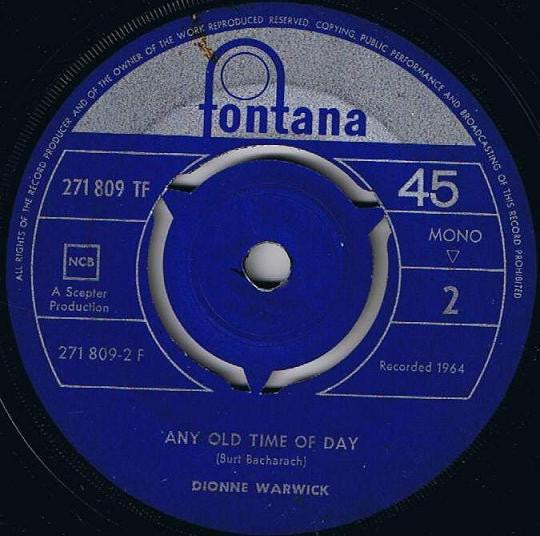 Dionne Warwick ~ Walk On By / Any Old Time Of Day (Vinyl) - Djungel & Jazz