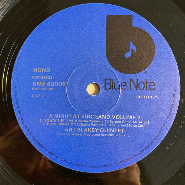 Art Blakey Quintet ~ A Night At Birdland, Volume 2 (Vinyl) - Djungel & Jazz