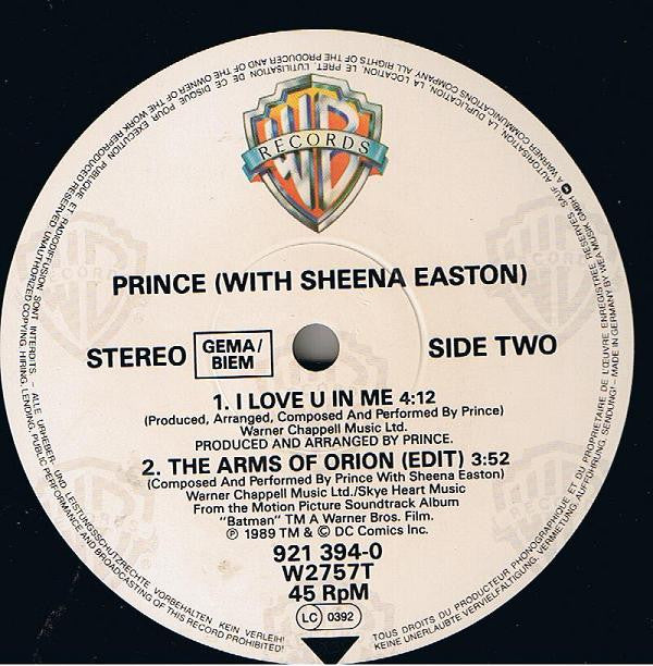 Prince With Sheena Easton ~ The Arms Of Orion (Vinyl) - Djungel & Jazz