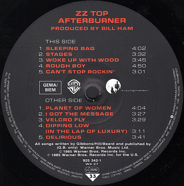 ZZ Top ~ Afterburner (Vinyl) - Djungel & Jazz