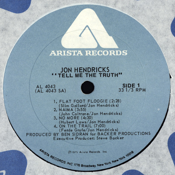 Jon Hendricks ~ Tell Me The Truth (Vinyl) - Djungel & Jazz