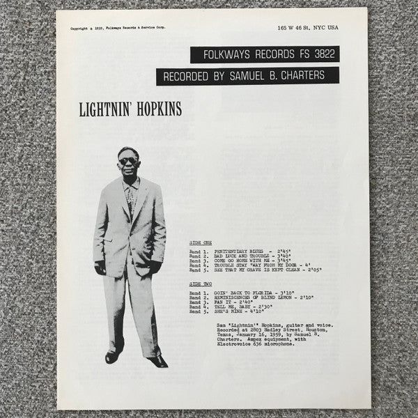 Lightnin' Hopkins ~ Lightnin' Hopkins (Vinyl) - Djungel & Jazz