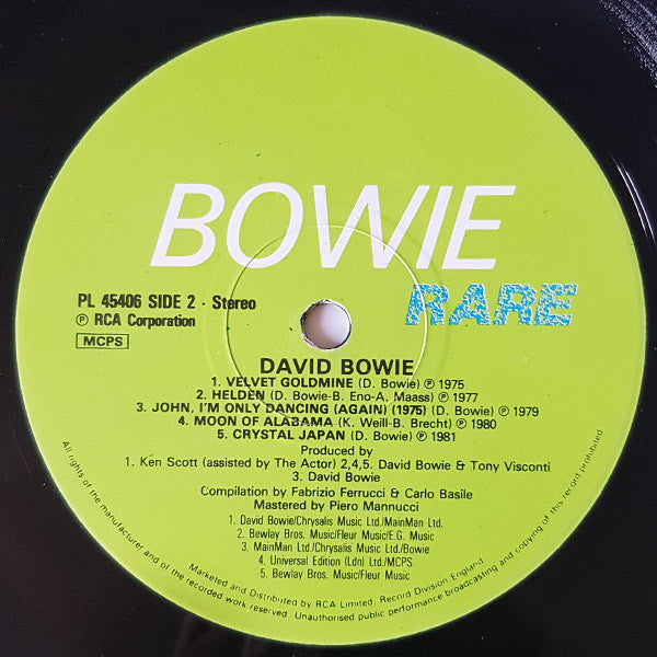 Bowie ~ Rare (Vinyl) - Djungel & Jazz