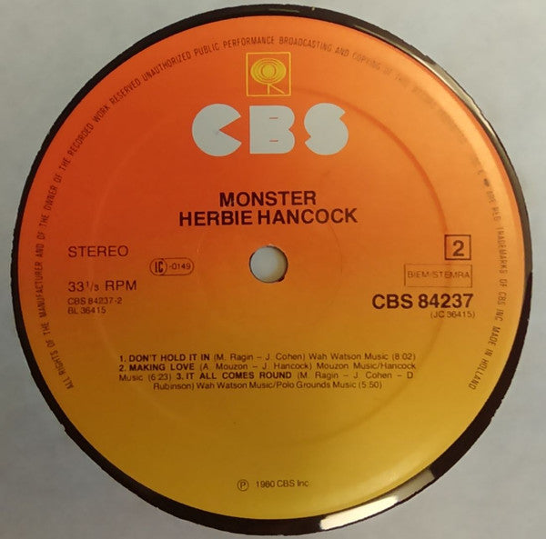 Herbie Hancock ~ Monster (Vinyl) - Djungel & Jazz