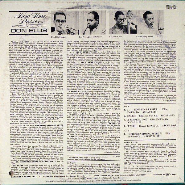 Don Ellis ~ ...How Time Passes... (Vinyl) - Djungel & Jazz