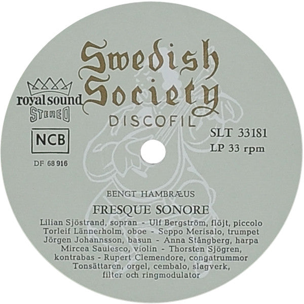 Hambræus ~ Fresque Sonore / Transfiguration (Vinyl) - Djungel & Jazz