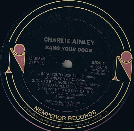 Charlie Ainley : Bang Your Door (LP, Album)