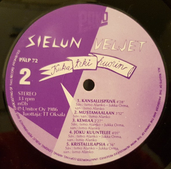 Sielun Veljet ~ Kuka Teki Huorin (Vinyl) - Djungel & Jazz