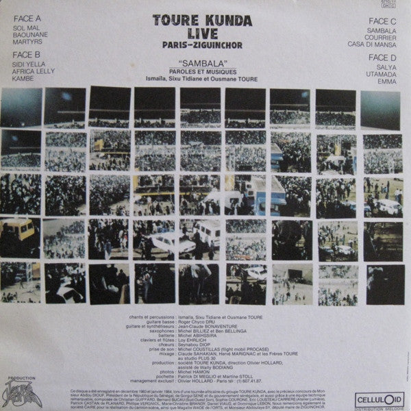 Touré Kunda : Live Paris-Ziguinchor (2xLP, Album, Gat)